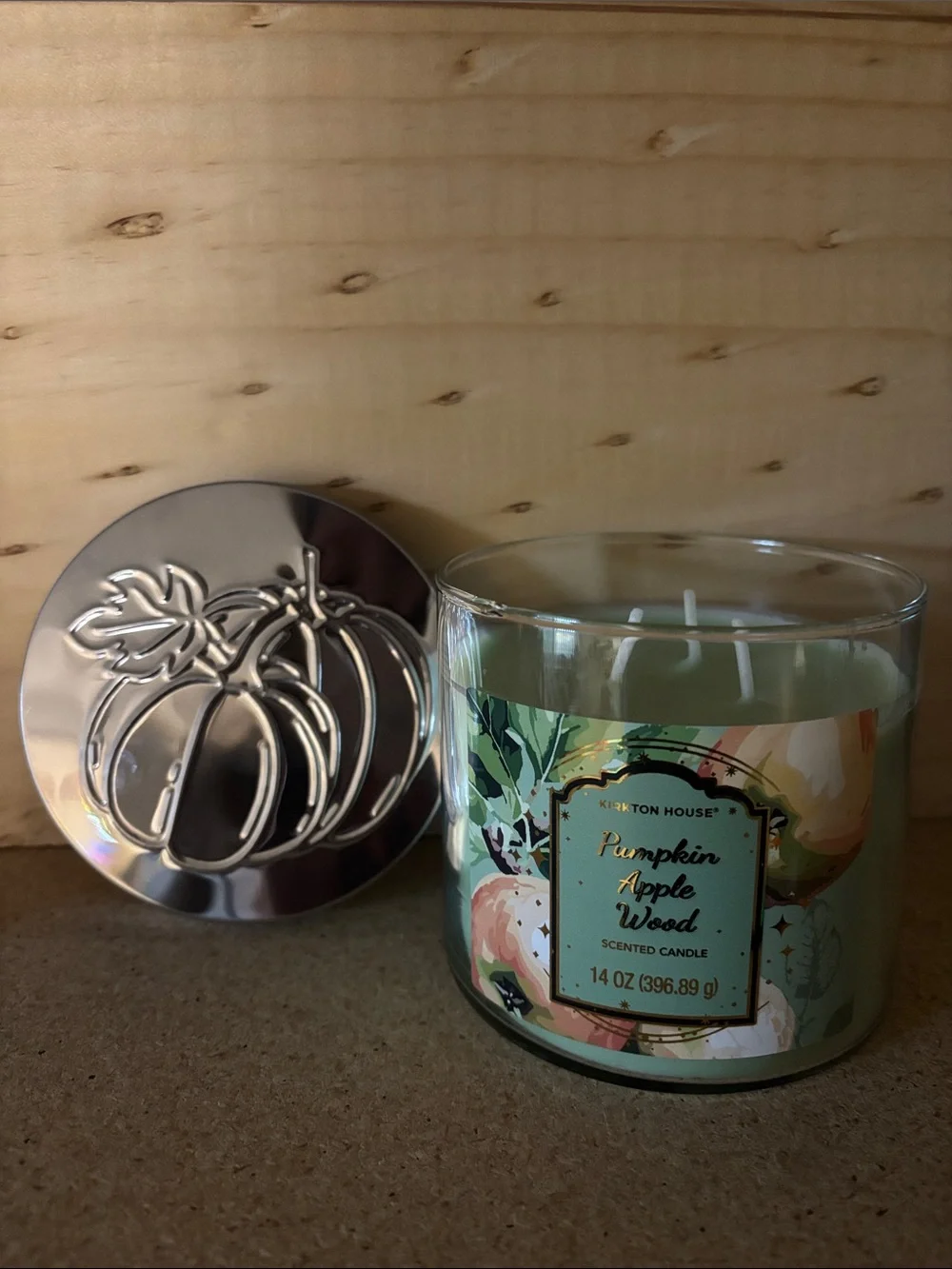 Kirkton House Pumpkin Apple Wood Scented Candle - Green